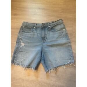 J crew high rise distressed light wash jean shorts casual summer